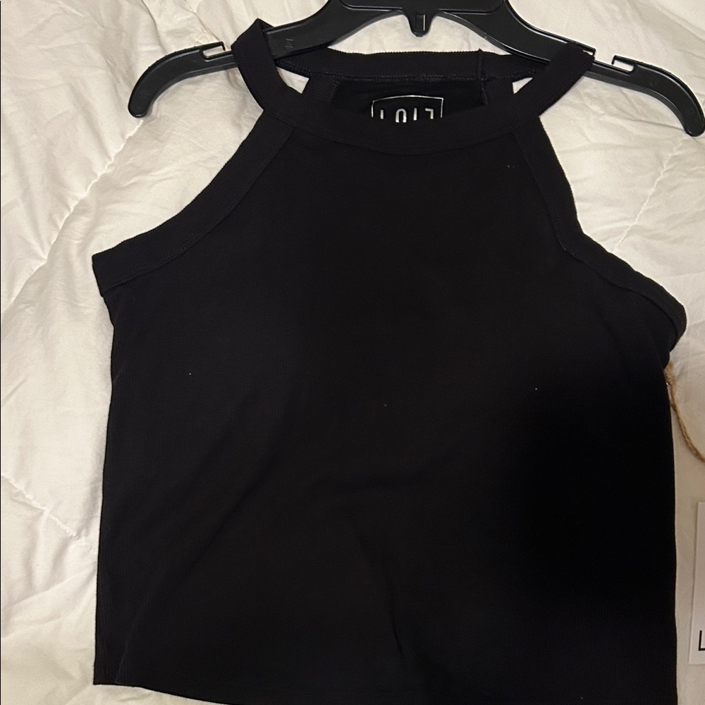 Elegant Black Halter Neck Tank Top